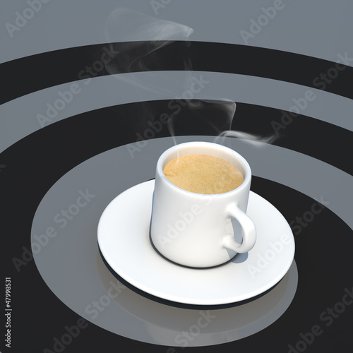 Photo: hot espresso close-up 3d illustration hot espresso close-up 3d illustration