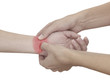 Acute pain in a woman wrist