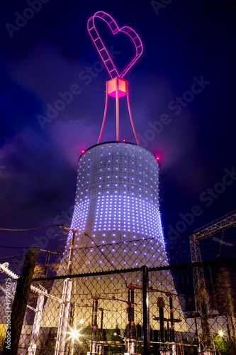 Photo: Love Power station at night Love Power station at night
