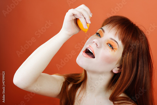 Photo: enjoying of orange enjoying of orange