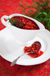 Goji berry sauce with spices, selective focus