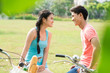 Cyclists on date