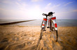 canvas print picture - romance at the beach