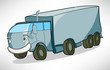 Vektor: Cheerful cartoon truck wagon Cheerful cartoon truck wagon