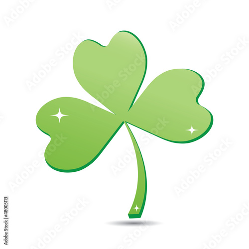 Vector: Clover icon isolated on white. Clover icon isolated on white.