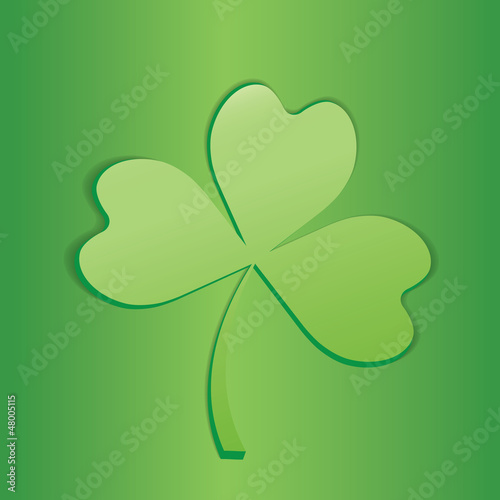 Vector: Clover icon isolated on green background. Clover icon isolated on green background.