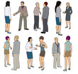 Vector: Talking people Talking people