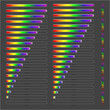 Vector: colorful different line loader progress bar, vector colorful different line loader progress bar, vector