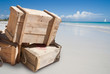 Supplies on tropical beach