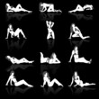Set of women in bikini, vector