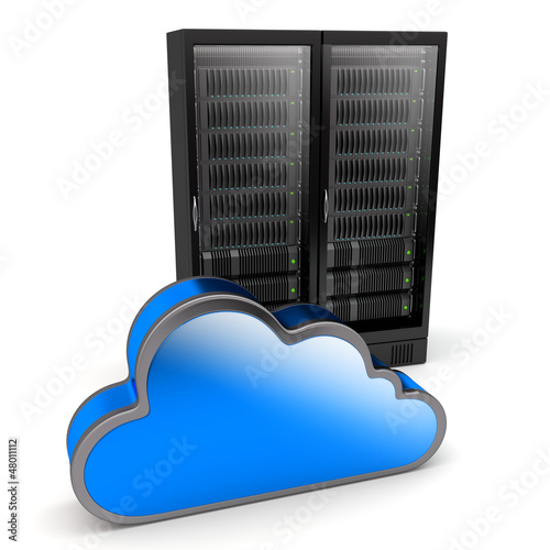 Illustration: Servers and cloud computing Servers and cloud computing