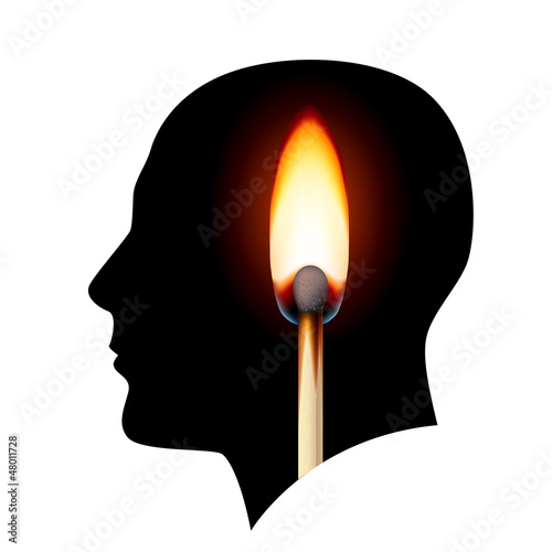 Vector: Creative ideas Burning match Creative ideas Burning match