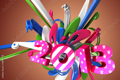 Illustration: illustration of Happy New Year background for 2013 illustration of Happy New Year background for 2013