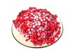 Photo: frozen cranberries with frosting isolated on white frozen cranberries with frosting isolated on white