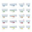 origami sprechblasen  farbig