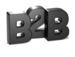 3D B2B on white background
