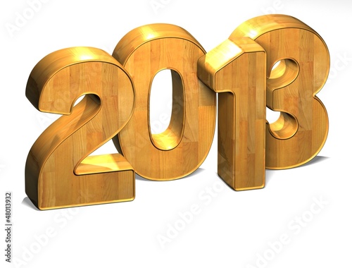 Illustration: 3D Year 2013 on white background 3D Year 2013 on white background