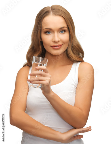 Photo: woman with glass of water woman with glass of water