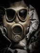 Man in protective suit