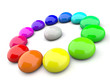 Illustration: 3D Farbkreis aus Tropfen 3D Farbkreis aus Tropfen