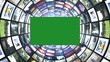 Video: Tunnel Monitors, with Green Screen, Loop - HD1080 Tunnel Monitors, with Green Screen, Loop - HD1080