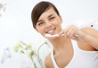 Girl with toothbrush