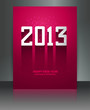 2013 new year celebration colorful brochure reflection vector