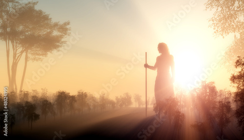 Illustration: Silhouette of Jesus Silhouette of Jesus