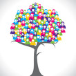 colorful businessmen and women tree