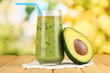 Useful fresh avocado and half avocado