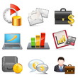 Vector investment concept icons