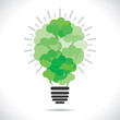 green bulb with message bubble