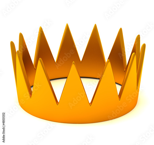Illustration: Gold crown, 3d Gold crown, 3d