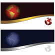 Banner With Earth in Two Color Schemes