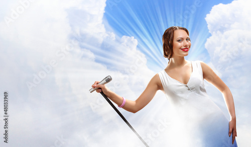 Photo: Portrait of female singer Portrait of female singer