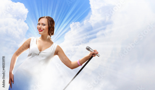 Photo: Portrait of female singer Portrait of female singer