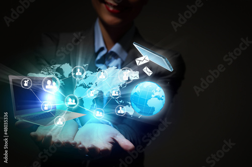 Photo: Modern wireless technology and social media Modern wireless technology and social media