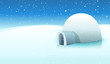 Igloo And Polar Icy Background