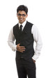 Foto: Handsome Indian young businessman on white. Handsome Indian young businessman on white.