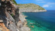Seashore with clear green water, Mallorca Island, Spain