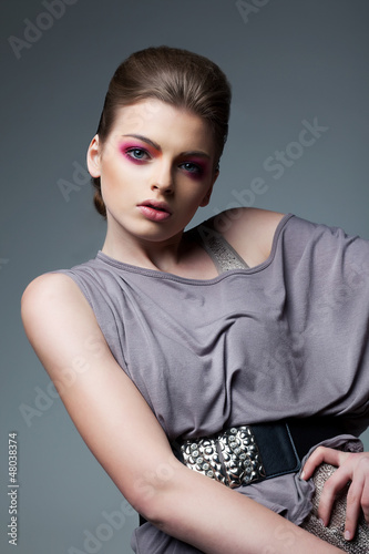 Photo: Classy Woman in Grey Dress - Evening Professional Makeup Classy Woman in Grey Dress - Evening Professional Makeup