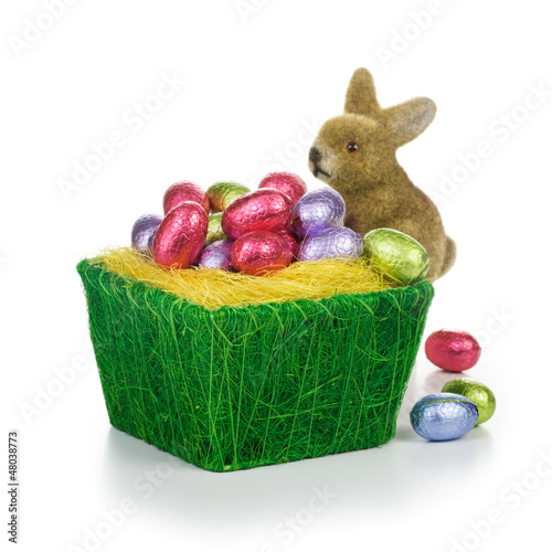 Photo: Easter eggs and bunny Easter eggs and bunny