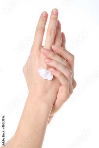 Photo: Applying cream Applying cream