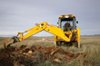 Backhoe working
