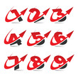 Swoosh Arrow Number Icons