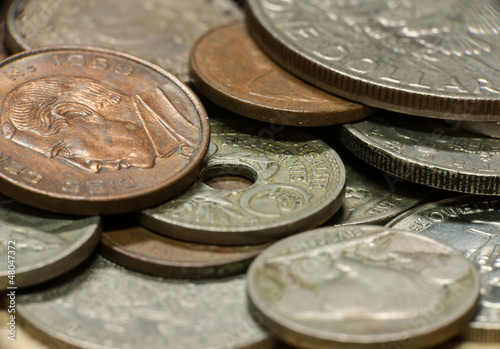 Photo: Macro shot of old coins Macro shot of old coins