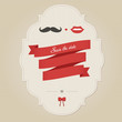 vintage funny wedding invitation with place for text