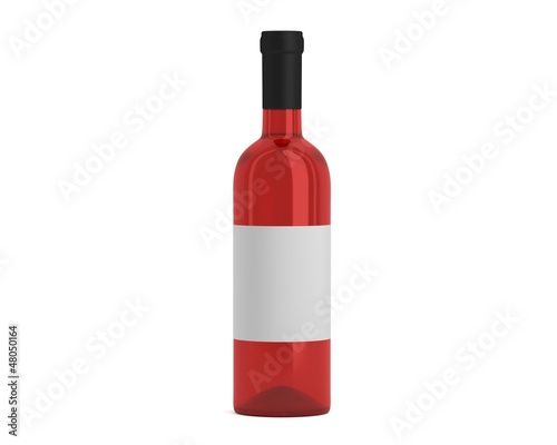 Photo: Weinflasche rose mit Etikett Weinflasche rose mit Etikett