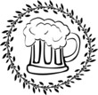 stencil of glass of beer. second variant