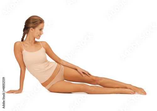 Photo: beautiful woman in cotton undrewear beautiful woman in cotton undrewear
